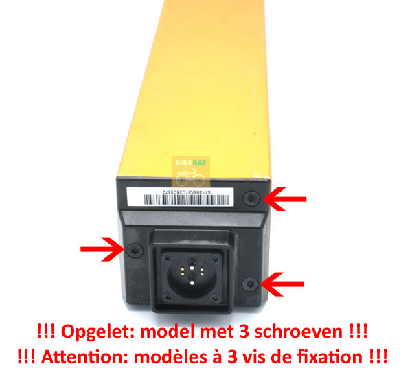 STROMER 48V ST2 ST3 BQ618 BQ814 BQ983 x3 vis de fixation fietsbatterij laten herstellen door Bikebat